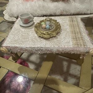 Vintage inspired teaparty diorama handmade